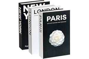 HRIPPY 3 Libros Decorativos para Decoración del Hogar, Juego De Libros De Imitación De Tapa Dura Modernos, Libros De Exhibición Falsos para Decoración De Estantería De Mesa De Centro del Hogar