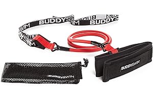 BUDDYSWIM Cinturón de Entrenamiento de Natación. Gomas Elásticas de Resistencia 1,2m