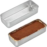 WIYETY 2 Pcs Stainless Steel Bakery Molds Stainless Steel - Rectangular Toast Bread Mold, Baking Pan, Dishwasher Safe, Loaf P