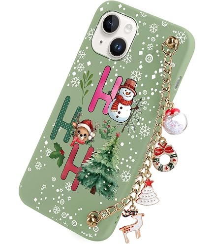 Coque IPhone 14/13 Noël - Magnétique Magsafe - Motif Bonhomme De Neige/Père Noël - Silicone Antichoc