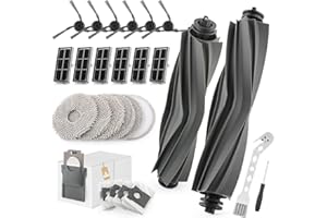 RONGZY 26PCS Kit D'accessoires pour Dreame X40 Ultra Complete/L40 Ultra/X40 Master/P50 Pro Ultra Aspirateur avec 2 Brosses Principales, 6 Brosses Latérales, 6 Vadrouille, 6 Filtres, 4 Sacs à Poussière(xx)
