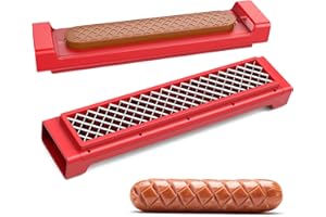 WhiteRhino Taglia Hot Dog con rilascio rapido – Macchina per Hot Dog, affetta wurstel in acciaio inox per barbecue, picnic, campeggio, cucina – impugnatura ergonomica, lavabile in lavastoviglie