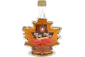 Sirop d'érable ambré bouteille feuille - 250 ml - pur à 100% - Les trésors d'érable