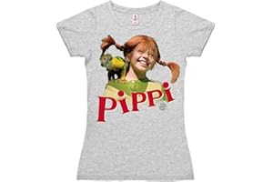 Logoshirt® Pippi Pończoszanka I Pan Nillson I Koszulka z nadrukiem I Damska I Z krótkim rękawem I Licencjonowany oryginalny design