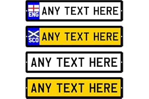 Personalised Novelty Number Plate ANY TEXT METAL Car Registration Sign Plaque (197mm x 44mm)