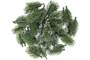 ‎IDEEN MIT HERZ Ideen mit Herz Deko-Tannenzweige | grün | 6 cm lang | 45 Stück | künstliche Tannenzweige | Adventskranz-Deko | Tannengrün