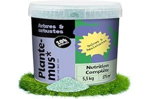 PLANTEMUS* PLANTEMUS Engrais pour Arbres, Arbustes, Haies et Plantes d'Extérieur, Nutrition Complète pour la Végétation Extérieure, Granulé, 5,5 KG