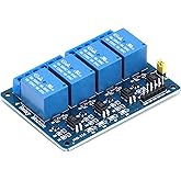 Yizhet Relay 5V 4 Channel, DC 5V 230V Relay Shield Module Control Board with Optocoupler for Raspberry Pi Arduino PIC AVR MCU