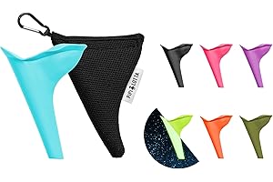 PiPiLOTTA® Orinal portátil para Mujer | Ayuda para orinar de pie para Damas en Música Festivales Camping Viajes al Aire Libre | Portatil Silicona Baño Cono WC Mochilas | Urinario Femenino (Turquesa)
