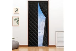 URBZUE Magnetic Thermal Curtain Against Cold and Heat, 100 x 220 cm, Heat Protection Curtain for Doors, Pet-Friendly, Door Curtain, Insulating Protection Against Private Water, Wind, Snoise, Haze