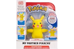 BOTI Pokémon Pikachu, ca. 10 cm groß, interaktiv, reagiert auf Berührung und bewegt Arme und Ohren, mit Entdeckungs- und Trainingsmodus