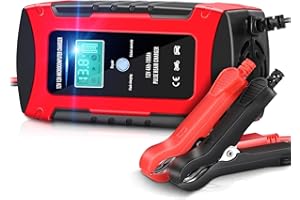 YDBAO Chargeur de Batterie Auto 12A 12V Chargeur de Batterie de Voiture Intelligent avec Réparation Écran LCD pour Batteries au Plomb Auto Moto