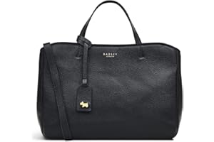 RADLEY London Newhaven Road Ziptop Grab Handbag for Women, Made from Grained Leather, Grab Bag with Adjustable Cross Body Strap, Metal Feet & Zip Fastening