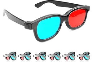 Ganzoo Okulary anaglifowe 3D do telewizji lub gier komputerowych (czerwony/niebieski) w zestawie, okulary 3D do telewizora, okulary 3D z technologią anaglifów - marka