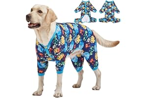 LovinPet Pajamas for Large Dogs, Lightweight Stretch Knit Pullover Dog Shirt, Marine Life Print, Pet Pajamas for Dogs, Large Breed Dog Jammie, PJ's for Pitbulls, Pet PJ's, L