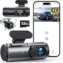 Hikvision 3K Dashcam Mit GPS & Nachtsicht – Inkl. 64GB SD-Karte, Parküberwachung, WiFi