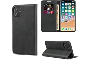 Copmob Schutzhülle für iPhone 11 Pro, Premium Flip Brieftasche aus Leder, [4 Schlitze] [Standfunktion] [Magnetverschluss], Schutzhülle für iPhone 11 Pro – Schwarz