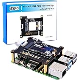 GeeekPi N05 M.2 M-Key NVMe HAT für Raspberry Pi 5, M.2 2242 PCIe to NVMe SSD Shield Pip PCIe Peripheral Board Top for Raspber