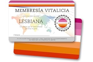 NumeroPhi Tarjeta de Identidad Lesbiana | Lesbian Pride Card | Regalo Inclusivo para Comunidad Lésbica | Símbolo de Orgullo LGBTQ+ | Hecha de PVC