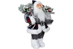 Christmas Paradise stehender Weihnachtsmann Benny grau Dekofigur klein (30cm)