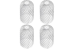 asterisknewly 4 Pièces Crapaudines pour Gouttière D’Environ Filtres De Gouttière Grille Grillage Stop Feuille Crapaudine Crépine Pare Feuille Cache Gouttière Acier Inoxydable 6,69 X 3,15 Pouces