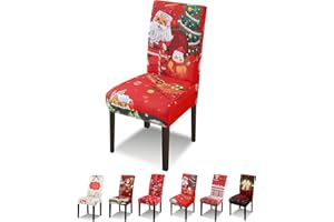 Lydevo Coprisedie con Schienale 6 Pezzi Elasticizzato,Coprisedia per Sala da Pranzo,Fodere Sedie con Schienale Alto Lavabile Rimovibile Universale,Spandex Copertura per Sedia Soggiorno,Neve Vecchio