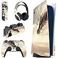 playvital Skin for PS5 Console Regular Edition, Vinyl Skin Stickers, Protective Film for PS5 Console, Controller, Charging Station, Headset, Media Remote Control Encounter of the Cloud Walker