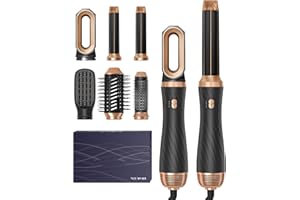 LLUMESI Magic Styler Air Styler Set Hair Styler 6 in 1 Hair Dryer Brush with Curl, Straighten, Volumise, Smooth and Hairdryer Brushes for Styling, Hot Hair Styler for All Hair Type/Length