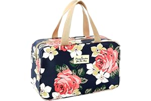 HJKIOPC Trousse de Toilette Femme,Trousse de Toilette étanche Portable,Sac de Toilette Grande capacité Organisateur pour Le Voyage,Business,Pique-Nique (Grosse Rose)