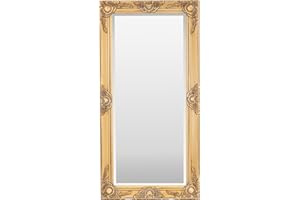 Select Mirrors Haywood Rectangle Wall Mirror (50cm x 100cm, Antique Gold)