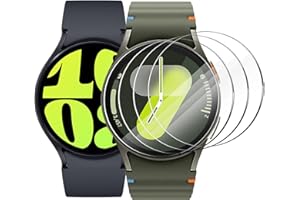 CAVN 4-Stück Kompatibel mit Samsung Galaxy Watch 7/6 / 5/4 44mm Schutzfolie Glas, Wasserdichtes Glas Schutz Displayschutzfolie Anti-Kratzen Displayschutz für Galaxy Watch 4/5/6/7 (44mm)