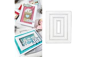 LIYIJIA 3pcs/Set Rectangle Frame Metal Die Cuts,Stitched Frame Panel Background Cutting Dies Stencils DIY Crafts Cards Cuts for DIY Embossing Card Making Photo Decorative Paper Dies Scrapbooking