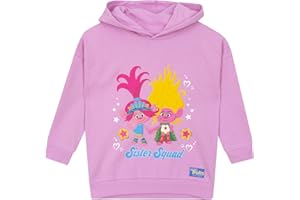 DREAMWORKS TROLLS Dziewczęca Bluza z Kapturem | Bluza z Kapturem z Viva i Poppy dla Dziewczynek