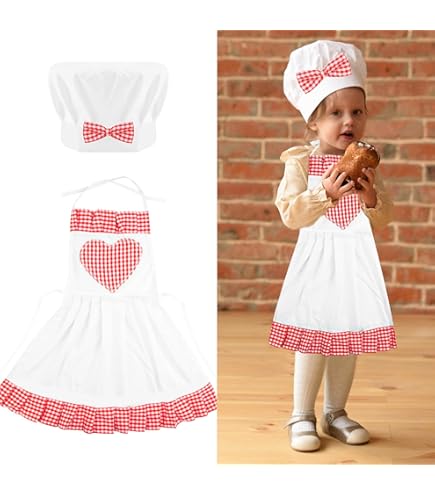 Baby Koch-Kostüm Set - Süße Schürze & Kochmütze Für 6-12 Monate