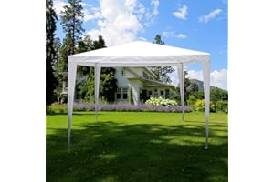Garden Vida Pop Up Gazebo 3x3m Marquee Party Tent Outdoor Garden Canopy Water-Resistant With Carry Bag, White
