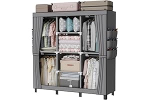 LOEFME Armadio in tessuto grigio