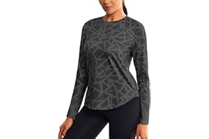 PINSPARK Sportshirt Damen Langarm Schnelltrocknend Funktions Sport Oberteile Yoga Fitness Laufshirt Leichtes Atmungsaktiv Sport Top