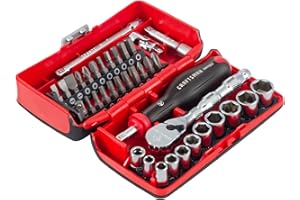 CRAFTSMAN Zestaw gniazd serii V, płytkie mm, napęd 1/4 cala, 38-częściowy (CMMT45751V)