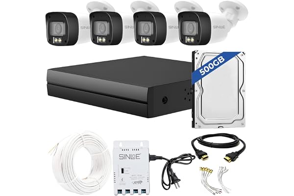 SINLOE 4 1080P HD DVR 2MP 4 , 500GB + +