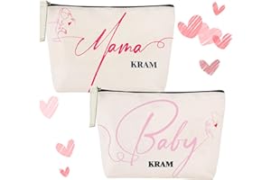 KAHOUI 2 Stück Geschenke für Schwangere, Werdende Mama Geschenk, Mutter Beutel mit Reißverschluss für Baby Erstausstattung Neugeborene, Geschenke für Werdende Mütter (Mädchen)