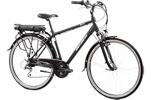 F.lli Schiano E-Ride, Bicicleta Electrica de Trekking, 28", Batería 36V 10.4Ah Extraíble, Motor 250W 40Nm, Bici Electrica Urbana, Hombre, Negra