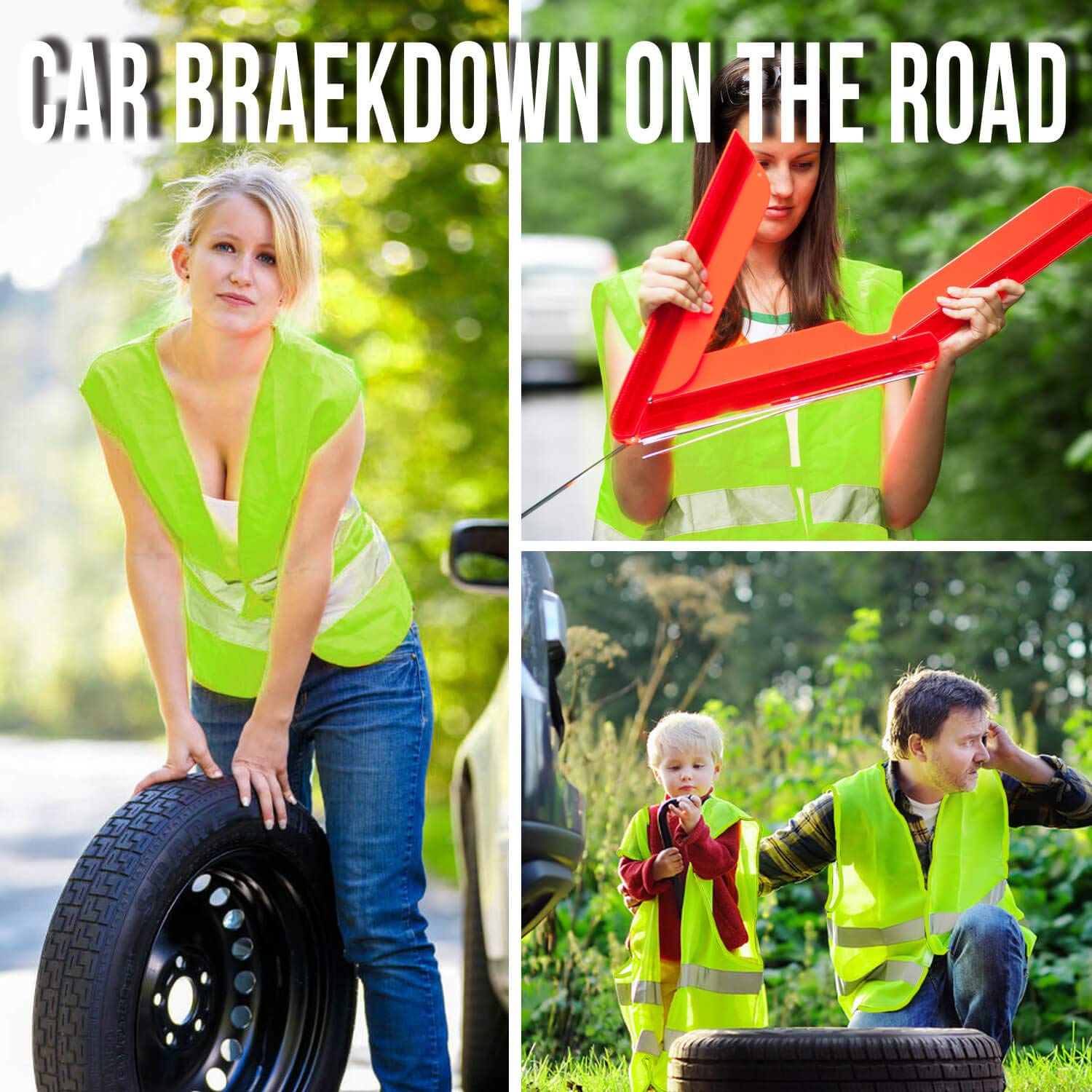 Fesoar-High-Visibility-Vest-Reflective-Safety-Vest-Breakdown-Aid-Ensuring-the-Safety-of-Drivers-Drivers-and-Workers-with-High-Risk-Washable-Polyester-Neon-Yellow-Pack-of-4-125-cm