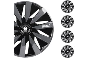 Sparco Couvre-roues Lazio 16 pouces SPC1691BKGR, Plastique, noir/gris