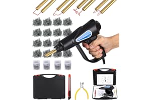 PERMUST 70W Plástico Soldadura Máquina, Kit con 600 PCS Grapas, Herramienta de reparación de Coche parachoques