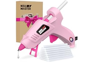 NEU MASTER Pistola Colla a Caldo, Mini Pistola a Caldo 20W con 50 stick colla 2 Impostazioni di Temperatura per Piccola Mestieri Fai-da-te e Riparazioni Incollatrice a Caldo