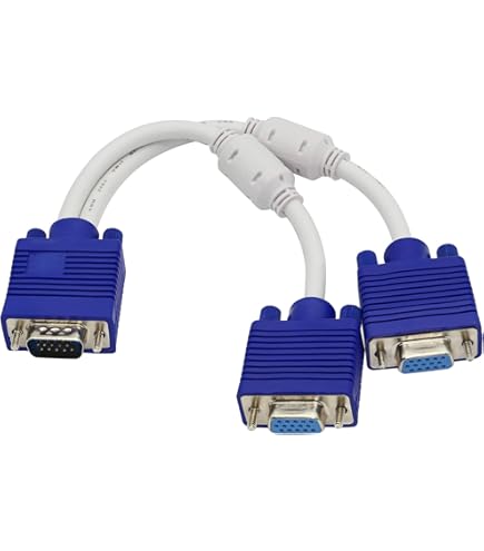 Câble Répartiteur Vidéo VGA 1x (M) Vers 2x (F) - Splitter VGA Alimenté