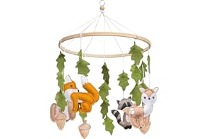 SUNSHINE SMILE Mobil Waldtiere, Filz, Wickeltisch, Babybett, Neugeborenen Geschenk