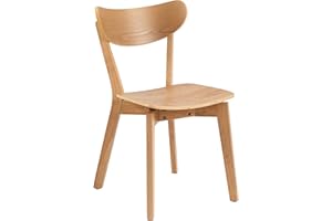 AC Design Furniture Roxanne krzesła do jadalni zestaw 2 sztuk, wys. 79,5 x szer.: 45 x gł. 55 cm, wygląd dębu, drewno, dąb