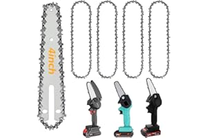 ZAKVOP 4-Pack Chainsaw Chain for 4-Inch Bar, Small Chainsaw Chain Replacement, Saw Chain for Cordless Handheld Mini Chainsaws, Electric Chainsaw Accessories, Carpentry and Landscaping