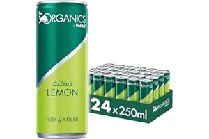 ‎RED BULL ORGANICS Bitter Lemon by Red Bull, 24 x 250ml, Dosen Bio Getränke 24er Palette, OHNE PFAND